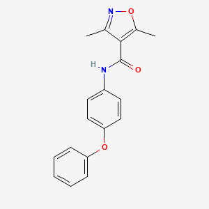 3,5-dimethyl-N-(4-phenoxyphenyl)-4-isoxazolecarboxamide