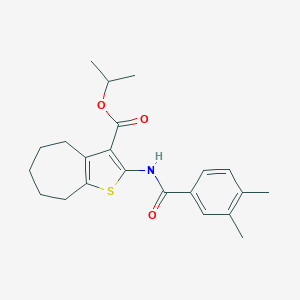 isopropyl 2-[(3,4-dimethylbenzoyl)amino]-5,6,7,8-tetrahydro-4H-cyclohepta[b]thiophene-3-carboxylate