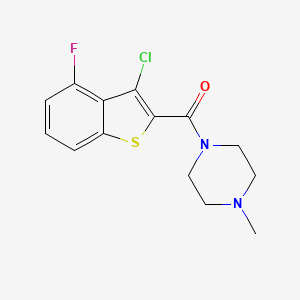 molecular formula C14H14ClFN2OS B4430853 1-[(3-chloro-4-fluoro-1-benzothien-2-yl)carbonyl]-4-methylpiperazine 