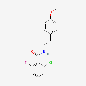 molecular formula C16H15ClFNO2 B4430866 2-chloro-6-fluoro-N-[2-(4-methoxyphenyl)ethyl]benzamide 