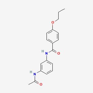 molecular formula C18H20N2O3 B4430893 N-[3-(acetylamino)phenyl]-4-propoxybenzamide CAS No. 925563-96-8