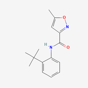 molecular formula C15H18N2O2 B4430895 N-(2-tert-butylphenyl)-5-methyl-3-isoxazolecarboxamide 