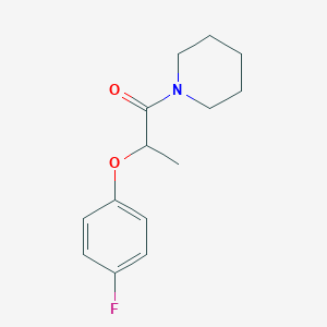 molecular formula C14H18FNO2 B4430909 1-[2-(4-fluorophenoxy)propanoyl]piperidine 