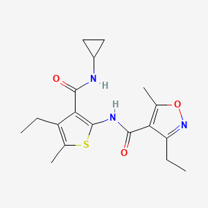 N-{3-[(cyclopropylamino)carbonyl]-4-ethyl-5-methyl-2-thienyl}-3-ethyl-5-methyl-4-isoxazolecarboxamide