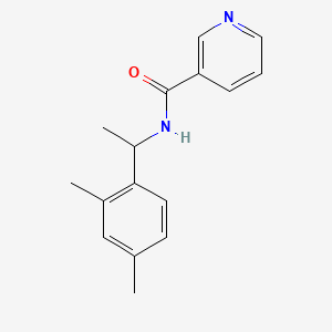 molecular formula C16H18N2O B4430922 N-[1-(2,4-dimethylphenyl)ethyl]nicotinamide 