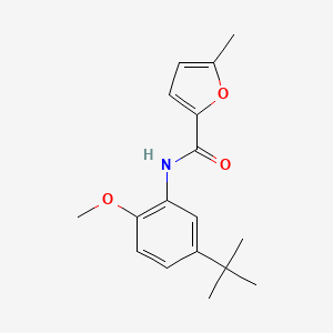 molecular formula C17H21NO3 B4430938 N-(5-tert-butyl-2-methoxyphenyl)-5-methyl-2-furamide 