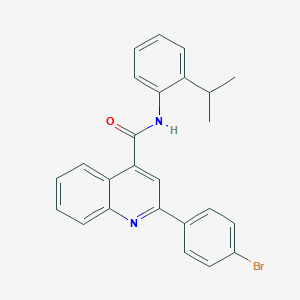 molecular formula C25H21BrN2O B443094 2-(4-bromophenyl)-N-(2-isopropylphenyl)-4-quinolinecarboxamide 