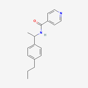 molecular formula C17H20N2O B4430967 N-[1-(4-propylphenyl)ethyl]isonicotinamide 