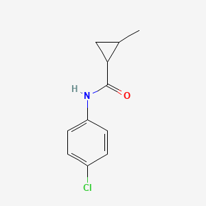 molecular formula C11H12ClNO B4430976 N-(4-chlorophenyl)-2-methylcyclopropanecarboxamide 