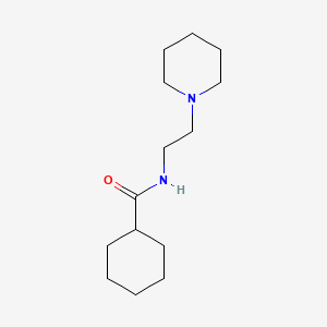 molecular formula C14H26N2O B4430978 N-[2-(1-piperidinyl)ethyl]cyclohexanecarboxamide 