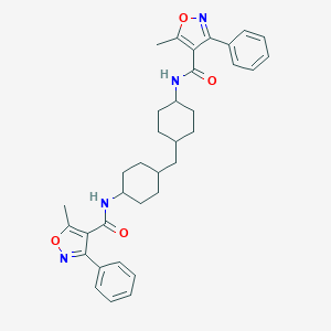 molecular formula C35H40N4O4 B443100 5-methyl-N-{4-[(4-{[(5-methyl-3-phenyl-4-isoxazolyl)carbonyl]amino}cyclohexyl)methyl]cyclohexyl}-3-phenyl-4-isoxazolecarboxamide 