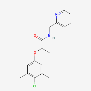 molecular formula C17H19ClN2O2 B4431002 2-(4-chloro-3,5-dimethylphenoxy)-N-(2-pyridinylmethyl)propanamide 