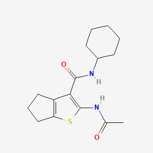 2-(acetylamino)-N-cyclohexyl-5,6-dihydro-4H-cyclopenta[b]thiophene-3-carboxamide