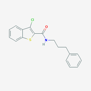 molecular formula C18H16ClNOS B443103 3-chloro-N-(3-phenylpropyl)-1-benzothiophene-2-carboxamide 