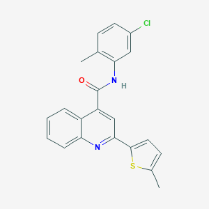 molecular formula C22H17ClN2OS B443104 N-(5-chloro-2-methylphenyl)-2-(5-methylthiophen-2-yl)quinoline-4-carboxamide 