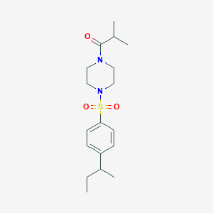 molecular formula C18H28N2O3S B4431047 1-[(4-sec-butylphenyl)sulfonyl]-4-isobutyrylpiperazine 