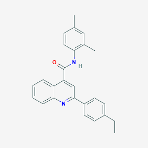 molecular formula C26H24N2O B443105 N-(2,4-dimethylphenyl)-2-(4-ethylphenyl)quinoline-4-carboxamide 
