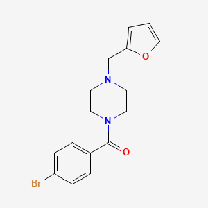 molecular formula C16H17BrN2O2 B4431052 1-(4-bromobenzoyl)-4-(2-furylmethyl)piperazine 