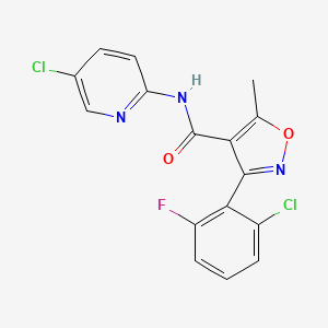 3-(2-chloro-6-fluorophenyl)-N-(5-chloro-2-pyridinyl)-5-methyl-4-isoxazolecarboxamide