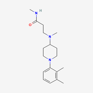 molecular formula C18H29N3O B4431080 3-[[1-(2,3-dimethylphenyl)piperidin-4-yl](methyl)amino]-N-methylpropanamide 