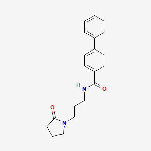 N-[3-(2-oxo-1-pyrrolidinyl)propyl]-4-biphenylcarboxamide