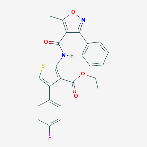 Ethyl 4-(4-fluorophenyl)-2-{[(5-methyl-3-phenyl-4-isoxazolyl)carbonyl]amino}-3-thiophenecarboxylate