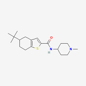 5-tert-butyl-N-(1-methyl-4-piperidinyl)-4,5,6,7-tetrahydro-1-benzothiophene-2-carboxamide