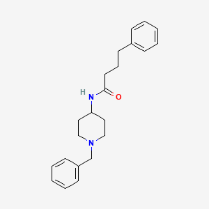 molecular formula C22H28N2O B4431108 N-(1-benzyl-4-piperidinyl)-4-phenylbutanamide 