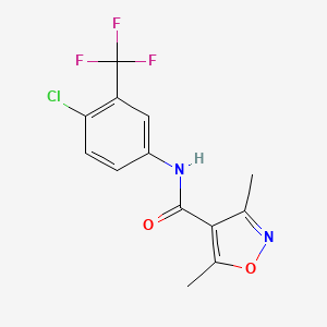 molecular formula C13H10ClF3N2O2 B4431119 N-[4-chloro-3-(trifluoromethyl)phenyl]-3,5-dimethyl-4-isoxazolecarboxamide 