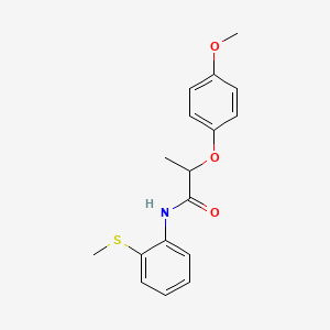 molecular formula C17H19NO3S B4431121 2-(4-methoxyphenoxy)-N-[2-(methylthio)phenyl]propanamide 