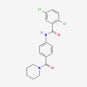 2,5-dichloro-N-[4-(1-piperidinylcarbonyl)phenyl]benzamide