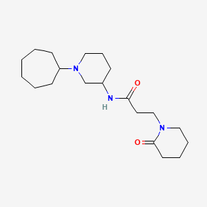 N-(1-cycloheptyl-3-piperidinyl)-3-(2-oxo-1-piperidinyl)propanamide