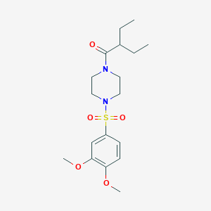 1-[(3,4-dimethoxyphenyl)sulfonyl]-4-(2-ethylbutanoyl)piperazine