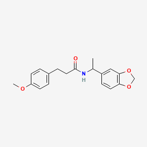 N-[1-(1,3-benzodioxol-5-yl)ethyl]-3-(4-methoxyphenyl)propanamide