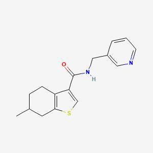 6-methyl-N-(3-pyridinylmethyl)-4,5,6,7-tetrahydro-1-benzothiophene-3-carboxamide