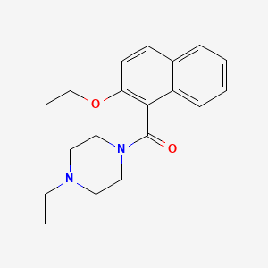 molecular formula C19H24N2O2 B4431229 1-(2-ethoxy-1-naphthoyl)-4-ethylpiperazine 