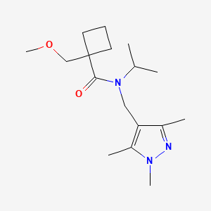 N-isopropyl-1-(methoxymethyl)-N-[(1,3,5-trimethyl-1H-pyrazol-4-yl)methyl]cyclobutanecarboxamide