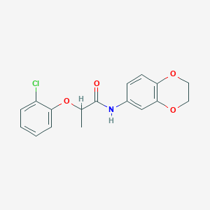 2-(2-chlorophenoxy)-N-(2,3-dihydro-1,4-benzodioxin-6-yl)propanamide