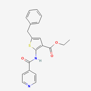 molecular formula C20H18N2O3S B4431290 ethyl 5-benzyl-2-(isonicotinoylamino)-3-thiophenecarboxylate 