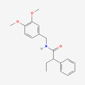 molecular formula C19H23NO3 B4431316 N-(3,4-dimethoxybenzyl)-2-phenylbutanamide 