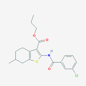 Propyl 2-[(3-chlorobenzoyl)amino]-6-methyl-4,5,6,7-tetrahydro-1-benzothiophene-3-carboxylate