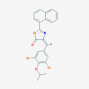molecular formula C23H17Br2NO3 B443142 4-(3,5-dibromo-4-isopropoxybenzylidene)-2-(1-naphthyl)-1,3-oxazol-5(4H)-one 