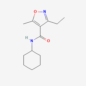 molecular formula C13H20N2O2 B4431430 N-cyclohexyl-3-ethyl-5-methyl-4-isoxazolecarboxamide 