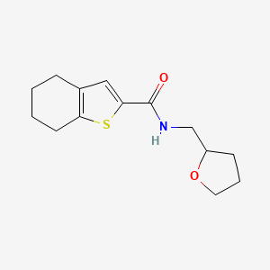 molecular formula C14H19NO2S B4431433 N-(tetrahydro-2-furanylmethyl)-4,5,6,7-tetrahydro-1-benzothiophene-2-carboxamide 