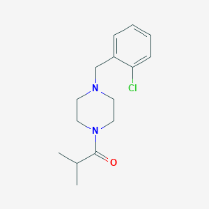 molecular formula C15H21ClN2O B4431434 1-(2-chlorobenzyl)-4-isobutyrylpiperazine 