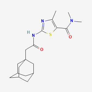 molecular formula C19H27N3O2S B4431447 2-[(1-adamantylacetyl)amino]-N,N,4-trimethyl-1,3-thiazole-5-carboxamide 