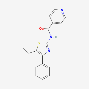 N-(5-ethyl-4-phenyl-1,3-thiazol-2-yl)isonicotinamide