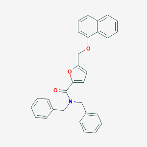 molecular formula C30H25NO3 B443146 N,N-dibenzyl-5-[(1-naphthyloxy)methyl]-2-furamide 