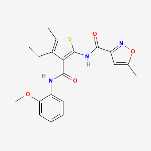 N-(4-ethyl-3-{[(2-methoxyphenyl)amino]carbonyl}-5-methyl-2-thienyl)-5-methyl-3-isoxazolecarboxamide