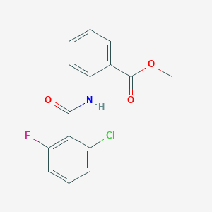 molecular formula C15H11ClFNO3 B4431512 methyl 2-[(2-chloro-6-fluorobenzoyl)amino]benzoate 